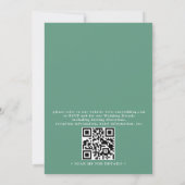Invitation Fleurs sauvages Élégant Rustique Moderne Code QR M (Dos)