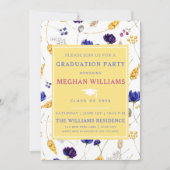 Invitation Fleurs sauvages élégantes d'été - Remise de diplôm (Devant)