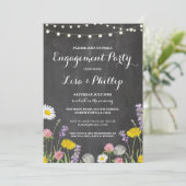 Invitation Fleurs sauvages Engagement Partie Chalk Douche Inv (Debout devant)