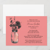 Invitation Fleurs sauvages et Fête des mariées Mason Jar (Devant / Derrière)