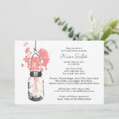 Invitation Fleurs sauvages et Fête des mariées Mason Jar (Debout devant)