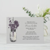 Invitation Fleurs sauvages et Fête des mariées Mason Jar (Debout devant)