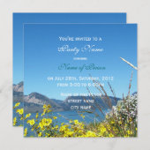 Invitation fleurs sauvages et lac toute l'invitation (Devant / Derrière)
