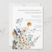 Invitation Fleurs sauvages et marguerites rustiques (Devant)