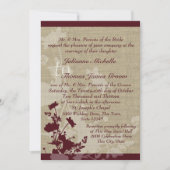Invitation Fleurs sauvages et Mariage Burlap (Devant)