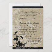 Invitation Fleurs sauvages et Mariage Burlap (Devant)