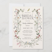 Invitation Fleurs sauvages et papillons Fête des mariées flor (Devant)