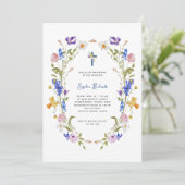 Invitation Fleurs sauvages et papillons | Photo Retour Baptêm (Debout devant)