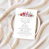 Invitation Fleurs sauvages et romance