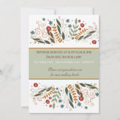 Invitation Fleurs sauvages fantasques Élégante Inspiritisme m (Dos)