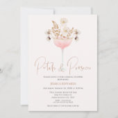 Invitation Fleurs sauvages floraux pétales parquet Fête des m (Devant)