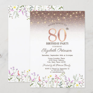 Invitation Fleurs sauvages, Guirlande Lumineuse Pailletante