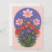 Invitation Fleurs sauvages Liberté Whimsy Amour non conventio (Dos)