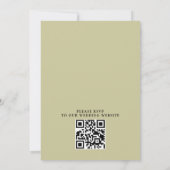 Invitation Fleurs sauvages Mariage QR Code Élégant Rustique B (Dos)