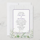 Invitation Fleurs sauvages mariages Sur Bois Blanchi (Devant)