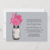 Invitation Fleurs sauvages & Mason Jar Rehearsald Diner (Devant)