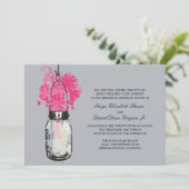 Invitation Fleurs sauvages & Mason Jar Rehearsald Diner (Debout devant)