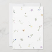 Invitation Fleurs sauvages minimaliste baby shower élégant (Dos)