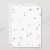 Invitation Fleurs sauvages minimaliste élégant anniversaire (Dos)