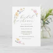 Invitation Fleurs sauvages pastel bohème chic (Debout devant)