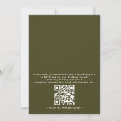 Invitation Fleurs sauvages Prairie Arche Élégant Code QR Mari (Dos)