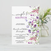 INVITATION FLEURS SAUVAGES PURPLE FLORAL MEADOW COULEUR D'EAU (Debout devant)