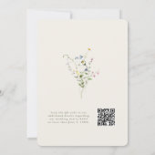 Invitation Fleurs Sauvages Romantiques Code QR de Mariage Bot (Dos)