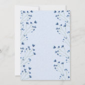 Invitation Fleurs sauvages romantiques Delicy Bleu foncé Flor (Dos)