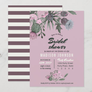 Invitation Fleurs Sauvages rose Cartons d'Invitation pour