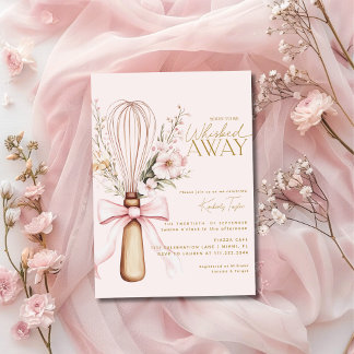 Invitation Fleurs sauvages rose transportées par un fouet Mar