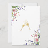 Invitation Fleurs sauvages roses douces Fête des mariées d'or (Dos)