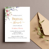 Invitation Fleurs sauvages roses douces Fête des mariées d'or