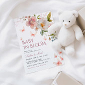 Invitation Fleurs sauvages Roses Rustiques Baby In Bloom Invi