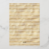 Invitation Fleurs Sauvages Ruban Noir Élégant Or (Verso)