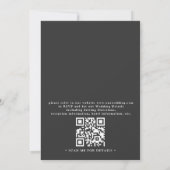 Invitation Fleurs sauvages Rustique Bohème Élégant Code QR Ma (Dos)