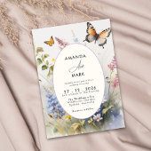 Invitation Fleurs sauvages rustiques élégants fleurissent