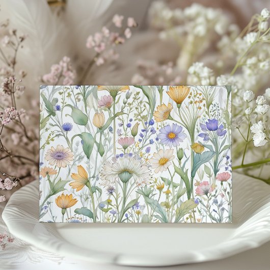 Invitation Fleurs Sauvages Rustiques pour Sauvegarder la Date