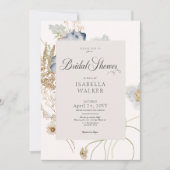 Invitation Fleurs sauvages rustiques sur Fête des mariées de (Devant)