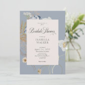 Invitation Fleurs sauvages rustiques sur une Baby Shower de m (Debout devant)