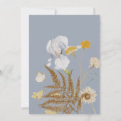 Invitation Fleurs sauvages rustiques sur une Baby Shower de m (Dos)