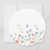 Invitation Fleurs sauvages rustiques violettes  (Dos)