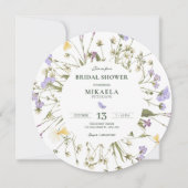 Invitation Fleurs sauvages rustiques violettes  (Devant)