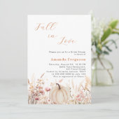 Invitation Fleurs sauvages tombent amour citrouille Fête des (Debout devant)