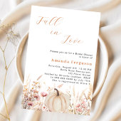 Invitation Fleurs sauvages tombent amour citrouille Fête des