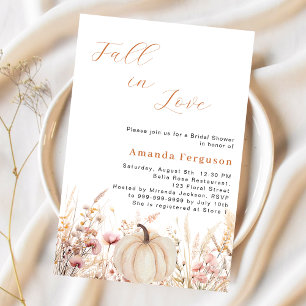 Invitation Fleurs sauvages tombent amour citrouille Fête des