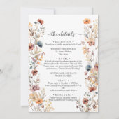 Invitation Fleurs sauvages tombent dans l'amour Détails sur l (Dos)