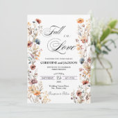 Invitation Fleurs sauvages tombent dans l'amour QR Code Maria (Debout devant)