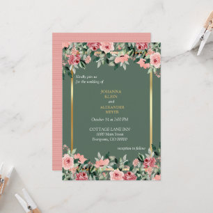 Invitation Fleurs sauvages vintage