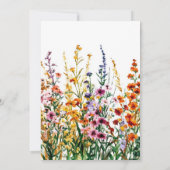 Invitation Fleurs sauvages Vintages personnalisés 40e anniver (Dos)