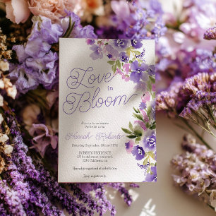 Invitation Fleurs sauvages violettes de l'amour en fleurs pou